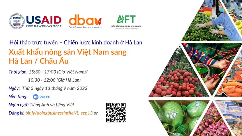 Xuất khẩu nông sản Việt Nam sang Hà Lan / Châu Âu