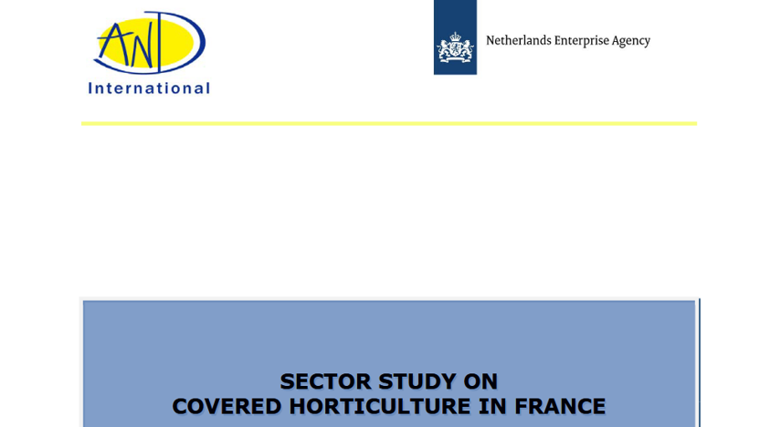 Sector study on covered horticulture in France