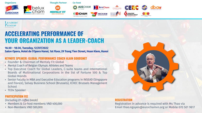 (Co-host) Pit Stop session “Accelerating Performance of Your Organization as a Leader-Coach”